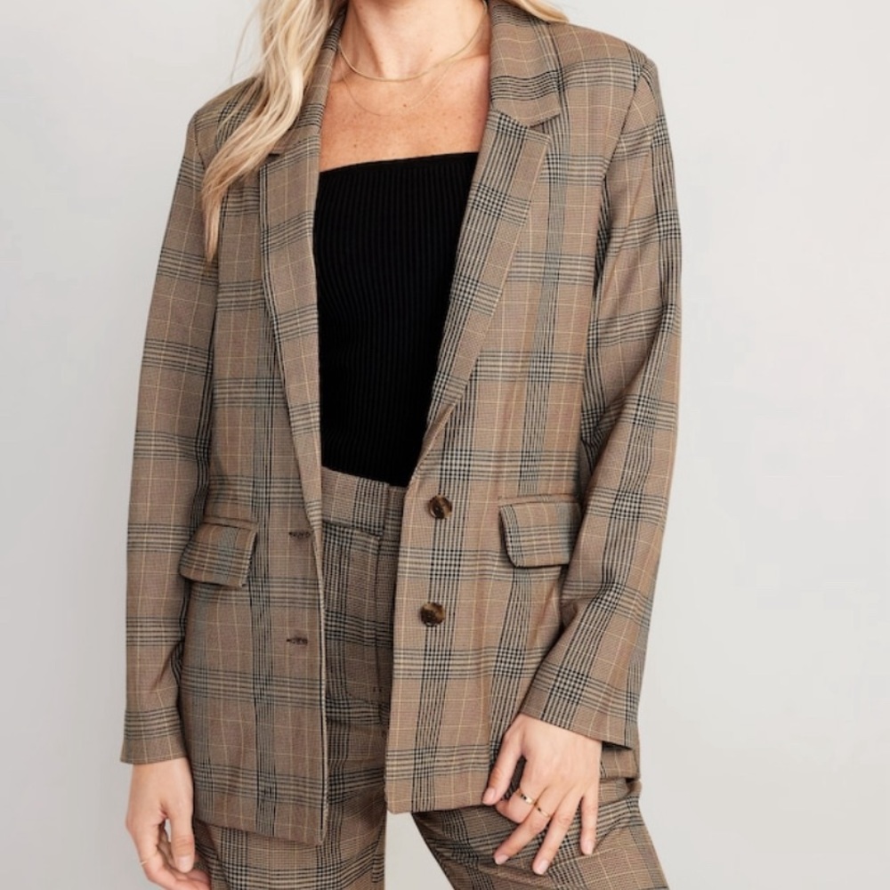 Plaid Relaxed Blazer